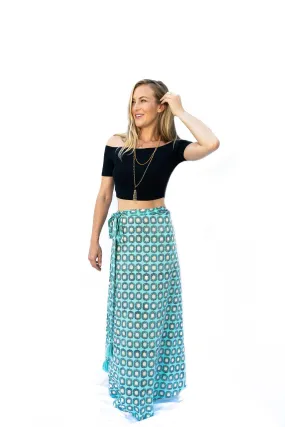 Sati Wrap Skirt- Blue