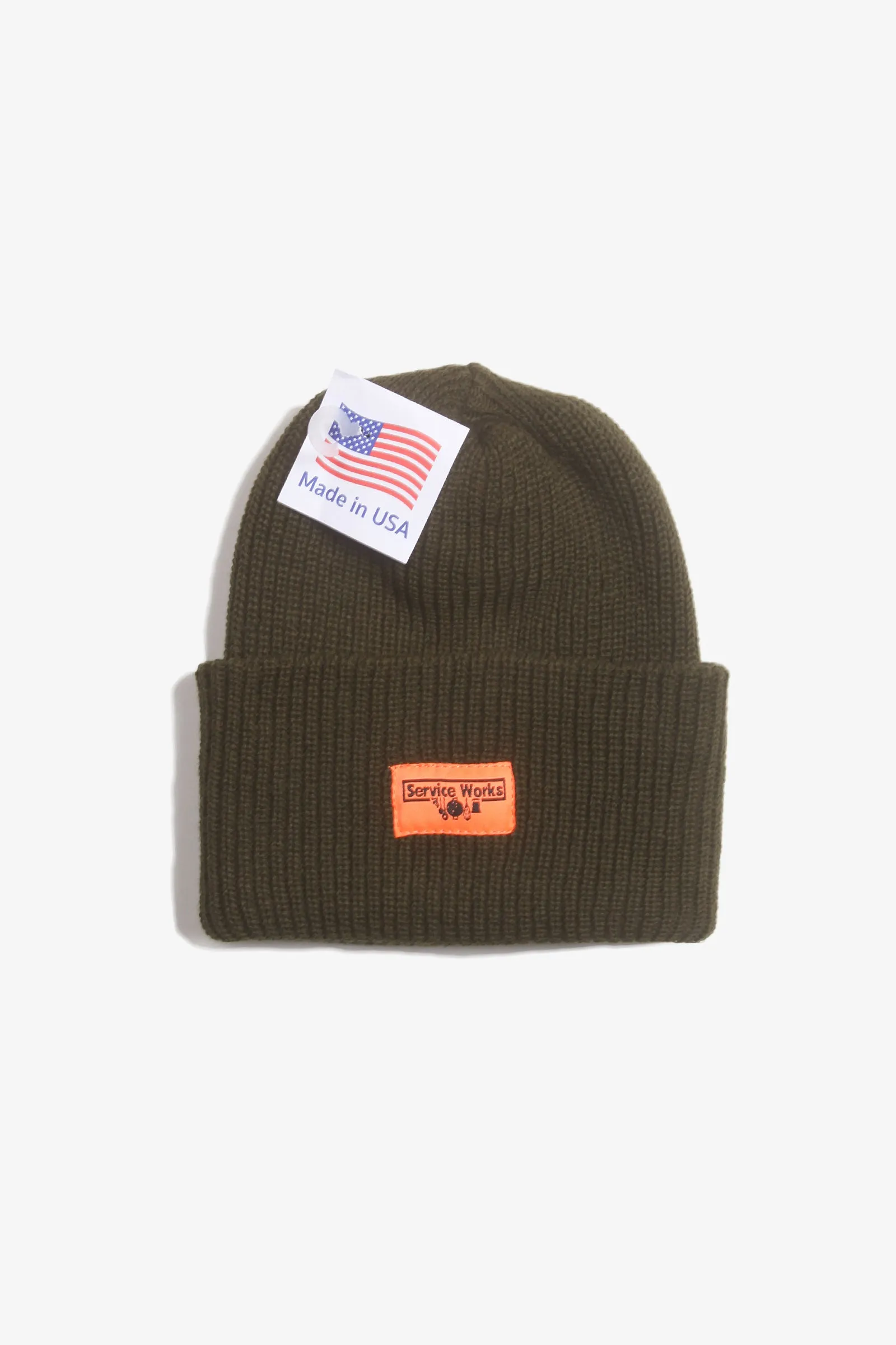 Service Works - Logo Watch Cap - Olive