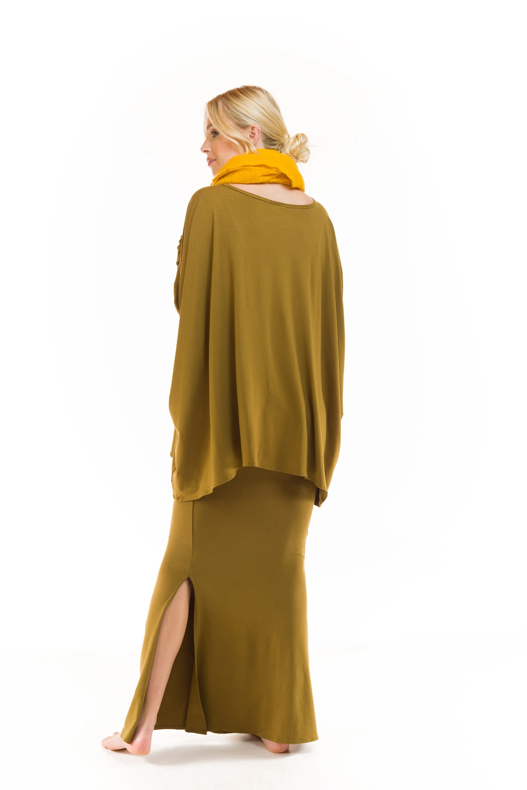 SIDE SLIT SKIRT PISTACHIO