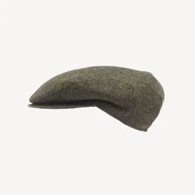 Slim Cap - Olive Melange Wool