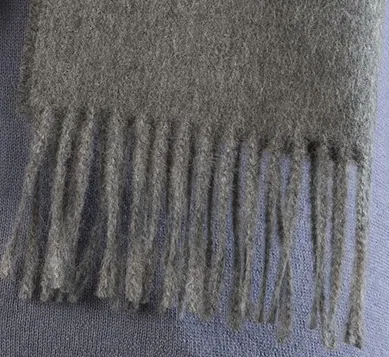 Solid Weave Brushed Scarf