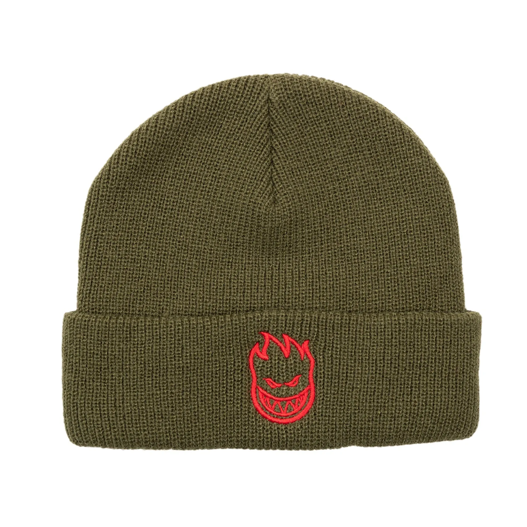 SPITFIRE BIGHEAD CUFF BEANIE OLIVE/RED