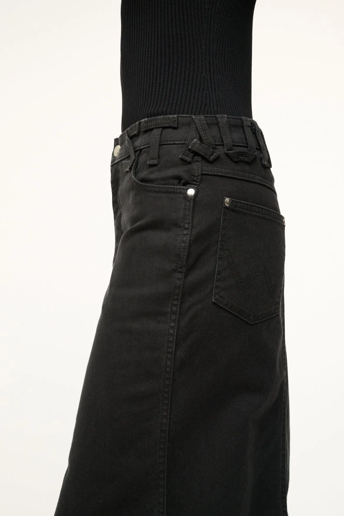 STAUD   WRANGLER THE MAXI SKIRT | BLACK