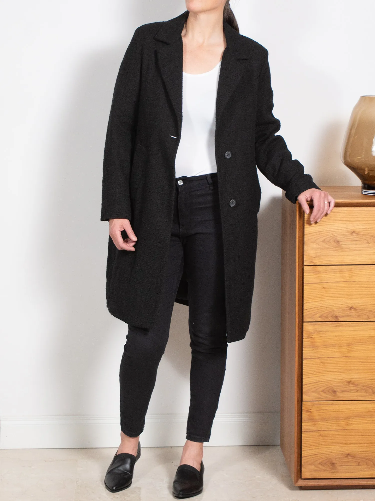 Structured Vegan Wool Coat