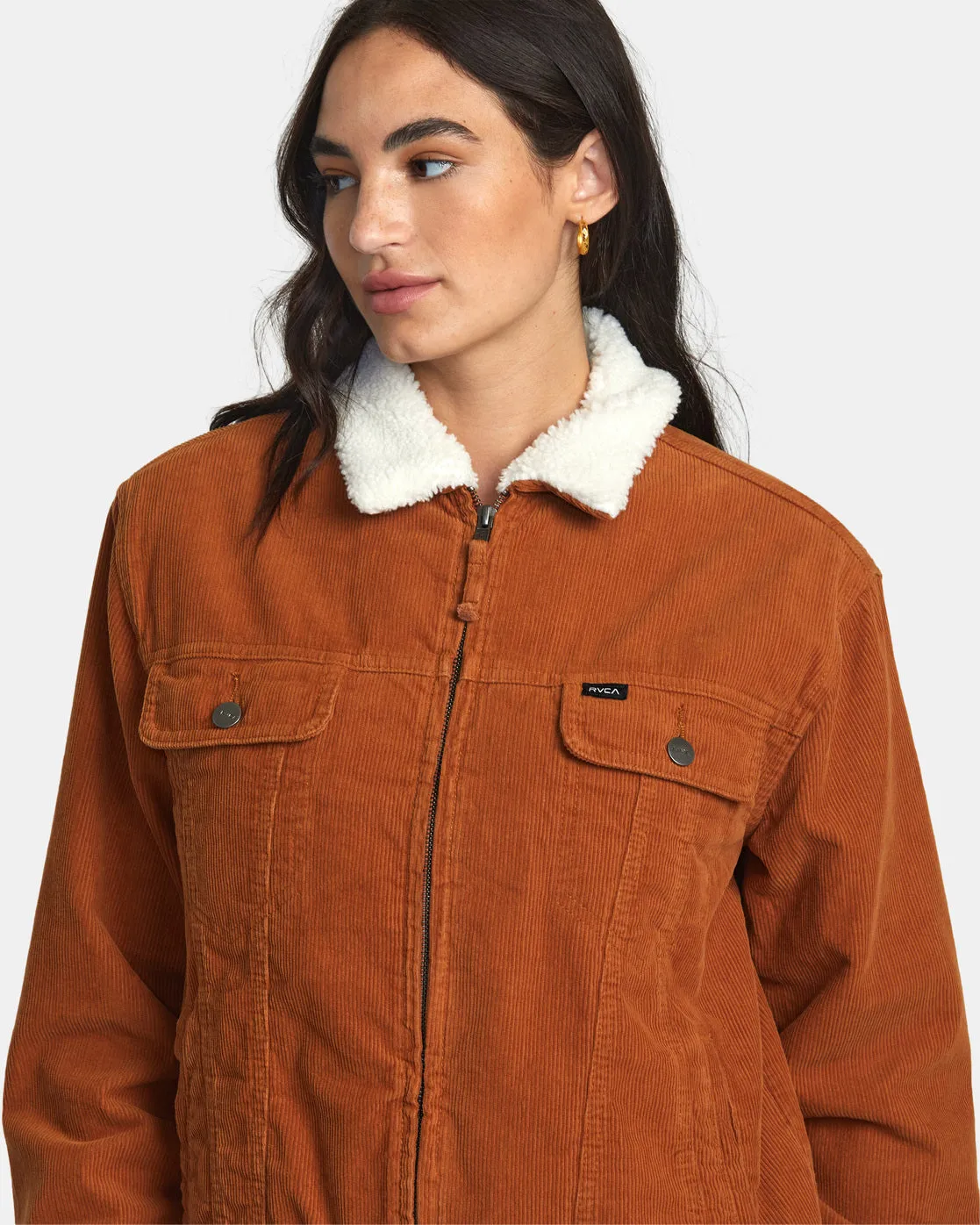 Tapped Sherpa Jacket - Caramel