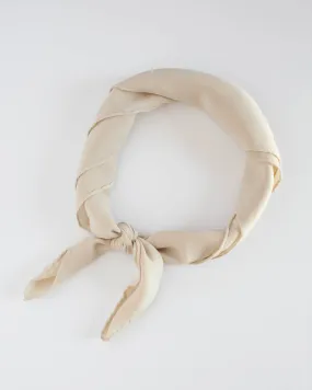 'The Scout' Washable Silk Scarf in Cream