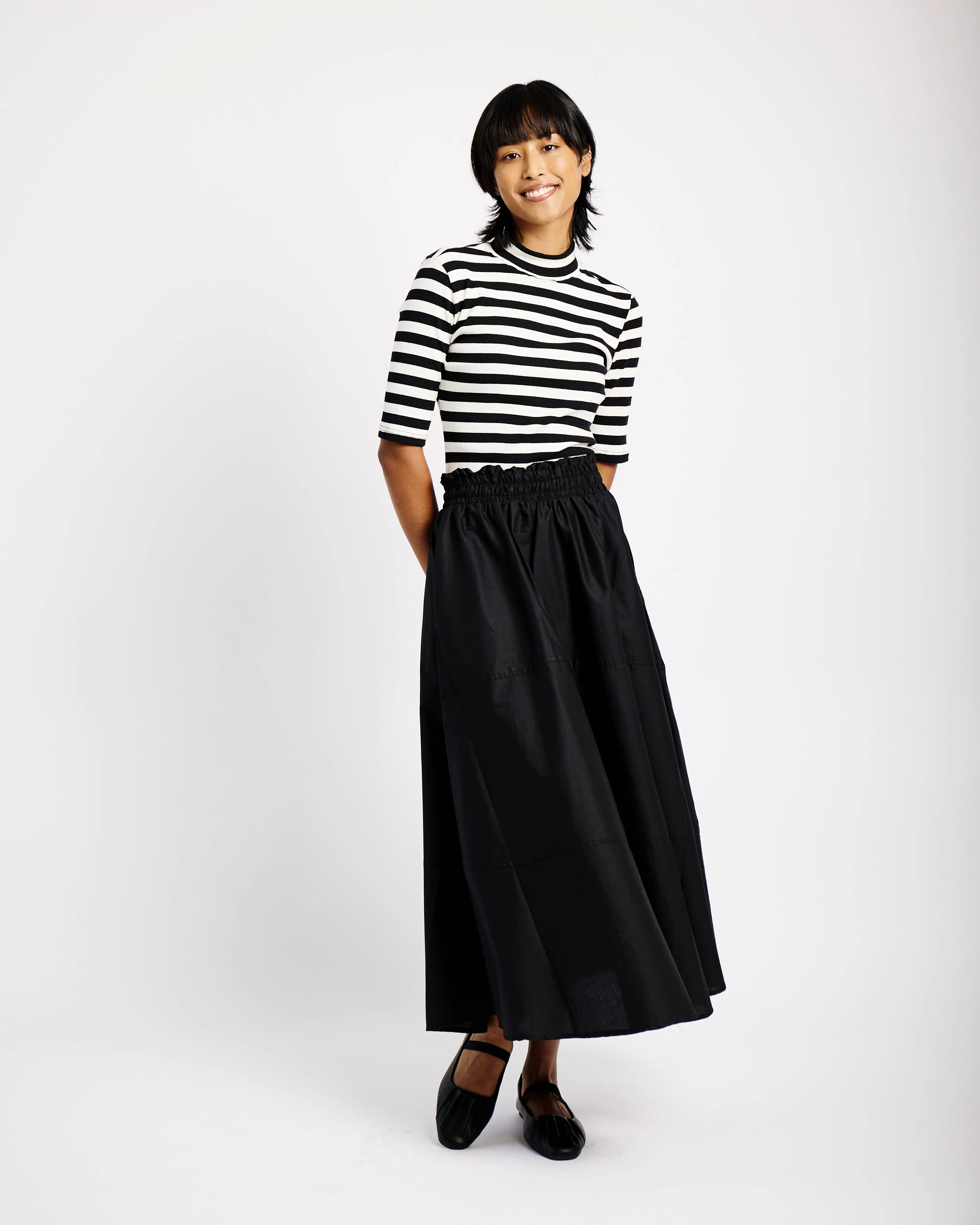 Tiered Cotton Skirt