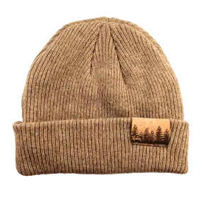 Treeline 100% Merino Wool   Cork Beanie | Olive