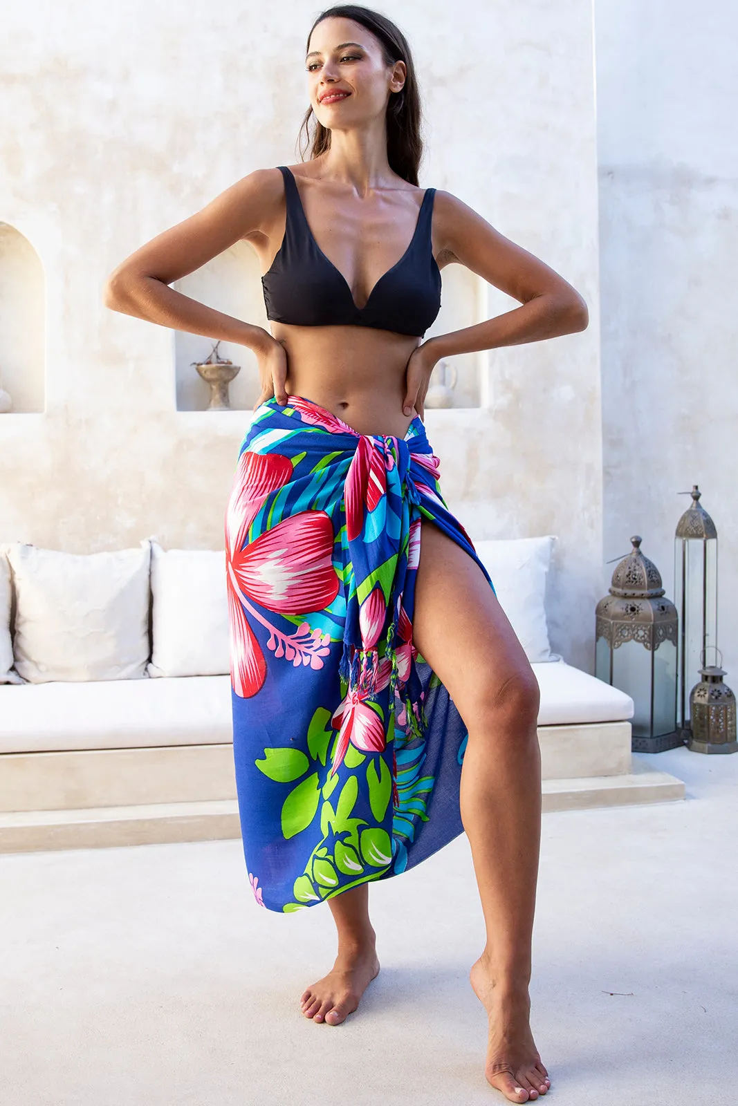 Tropical Sarong Wrap Cover Up