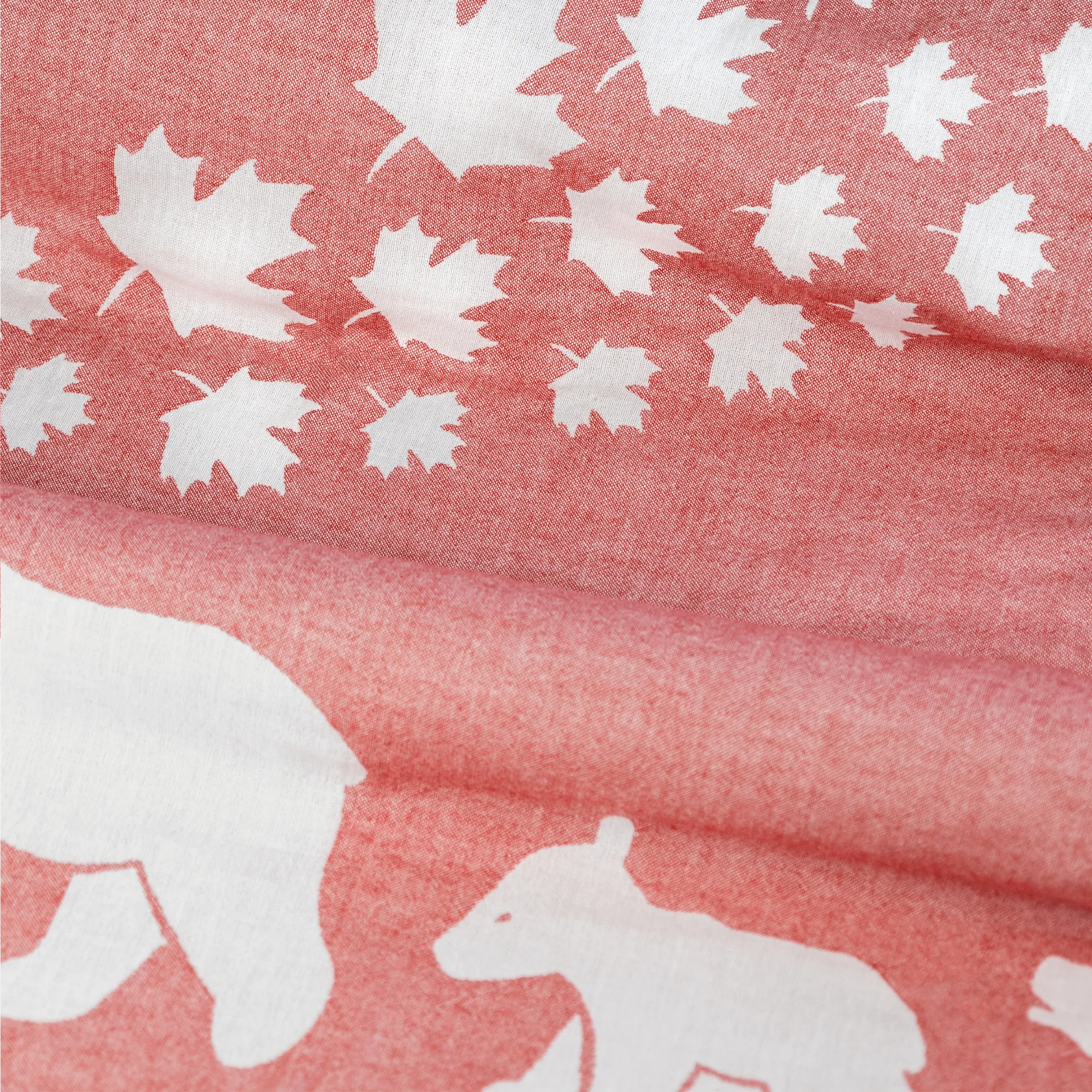 Turkish Cotton Body Towel | Bears in red and white