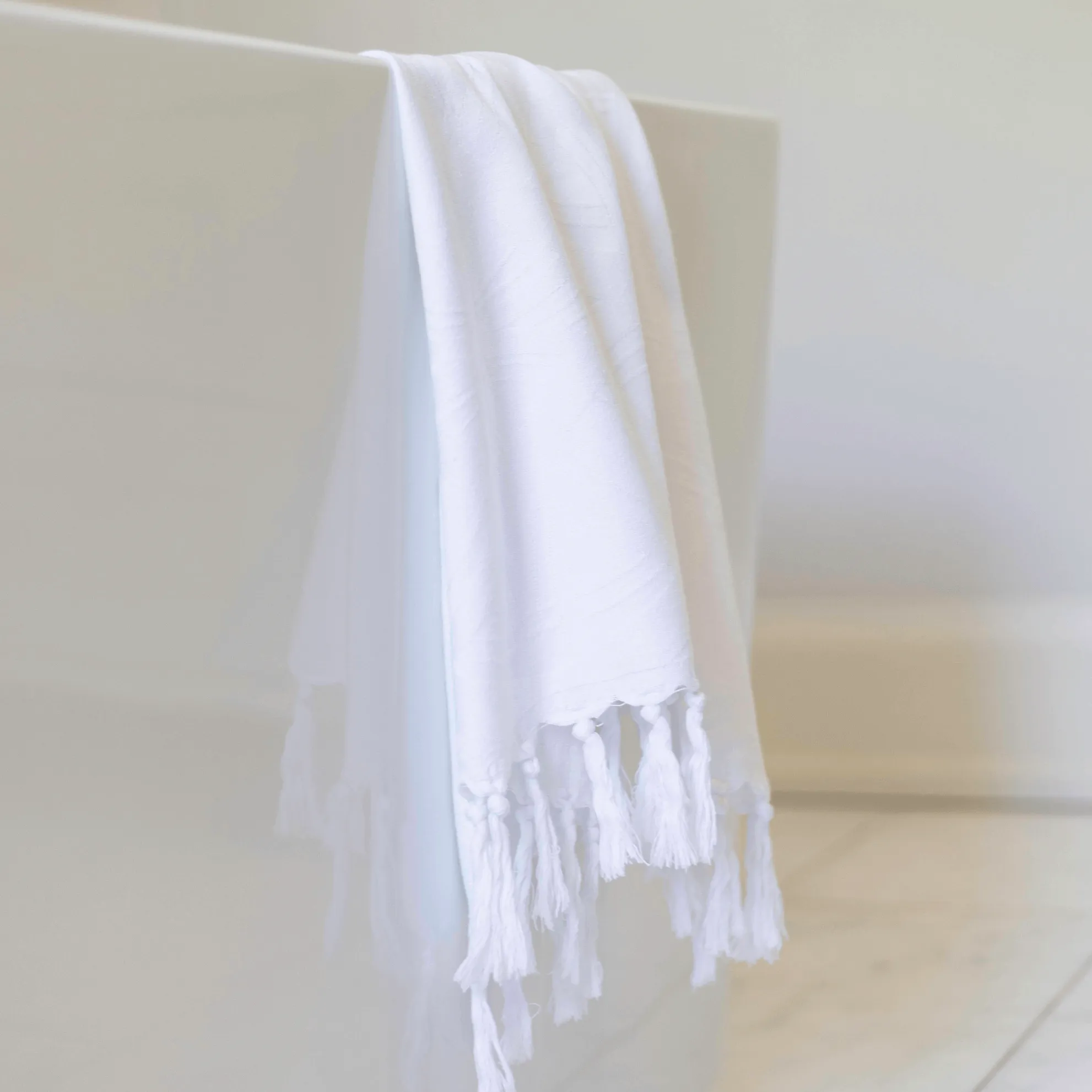 Turkish Cotton Body Towel | Blanc in White