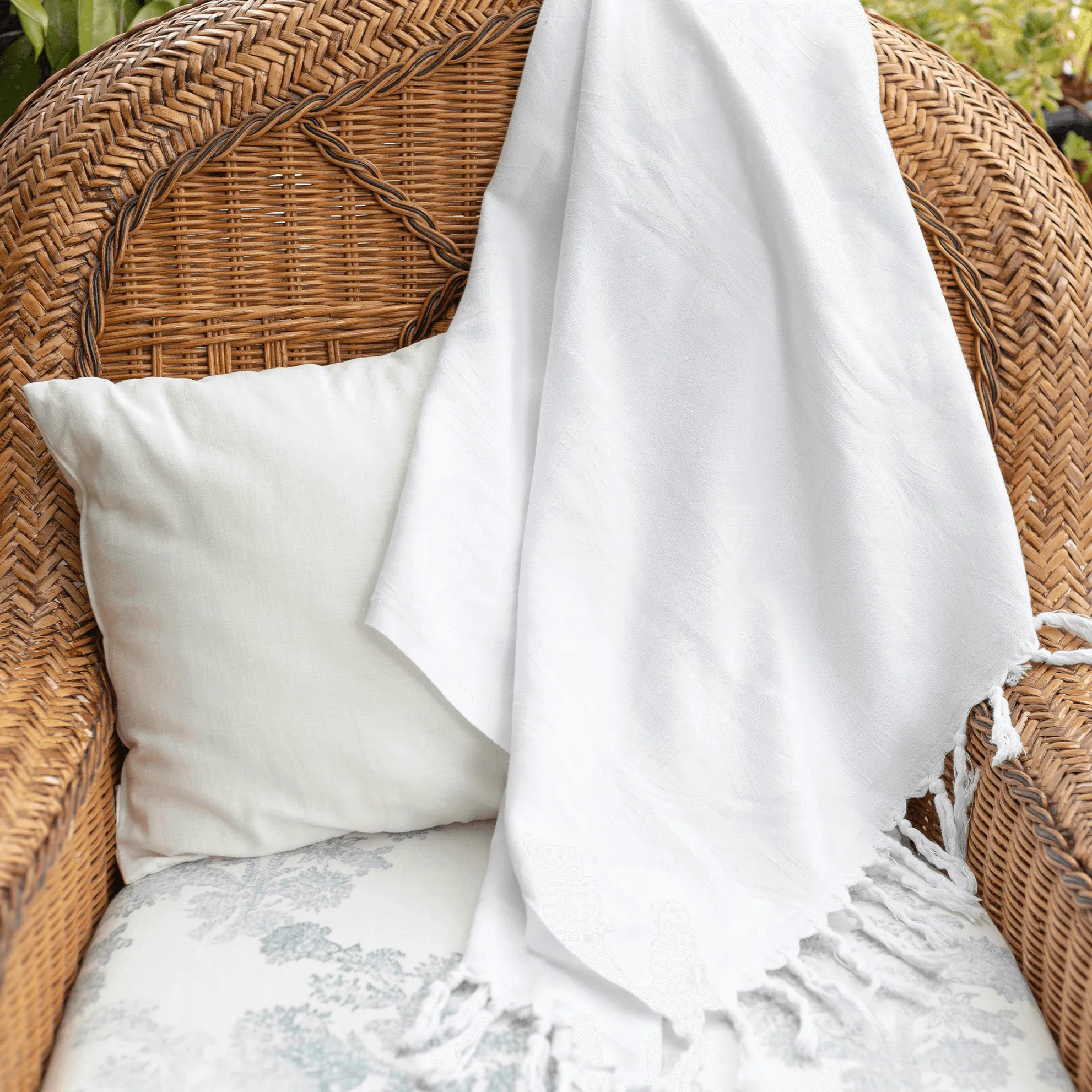 Turkish Cotton Body Towel | Blanc in White