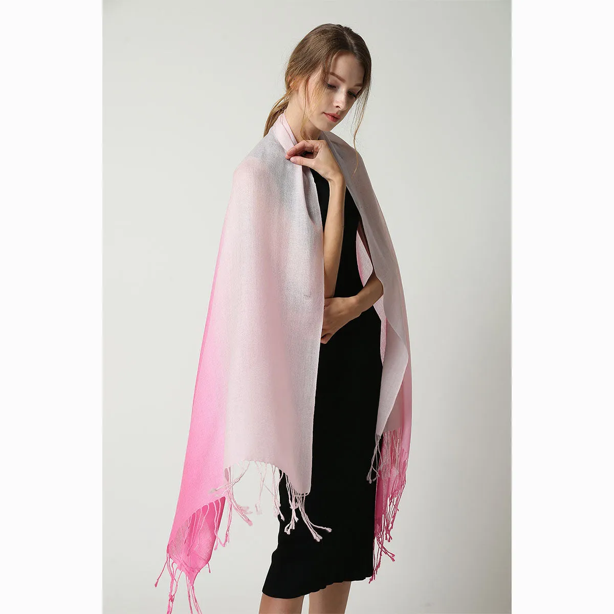 Ugg 100% Merino Wool Tie Dye Scarf Pink and Rose