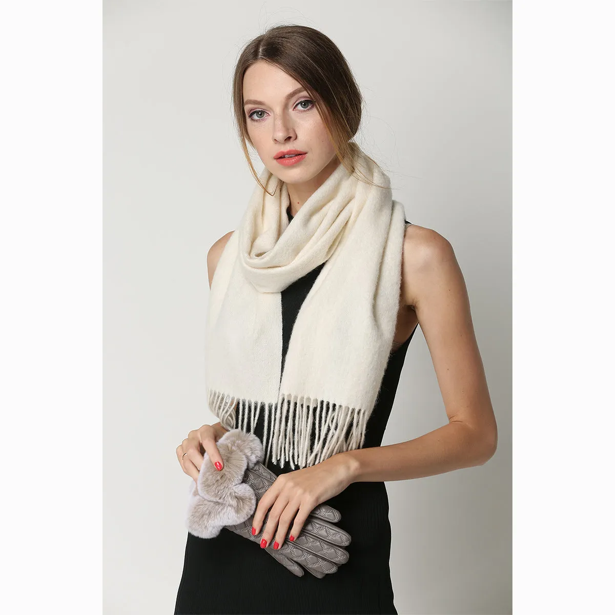 Ugg 100% Wool Scarf White