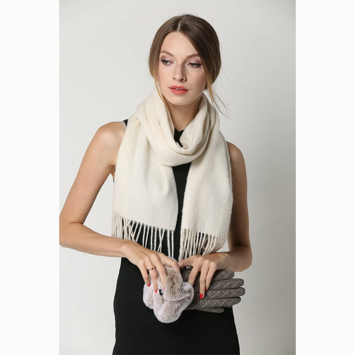 Ugg 100% Wool Scarf White