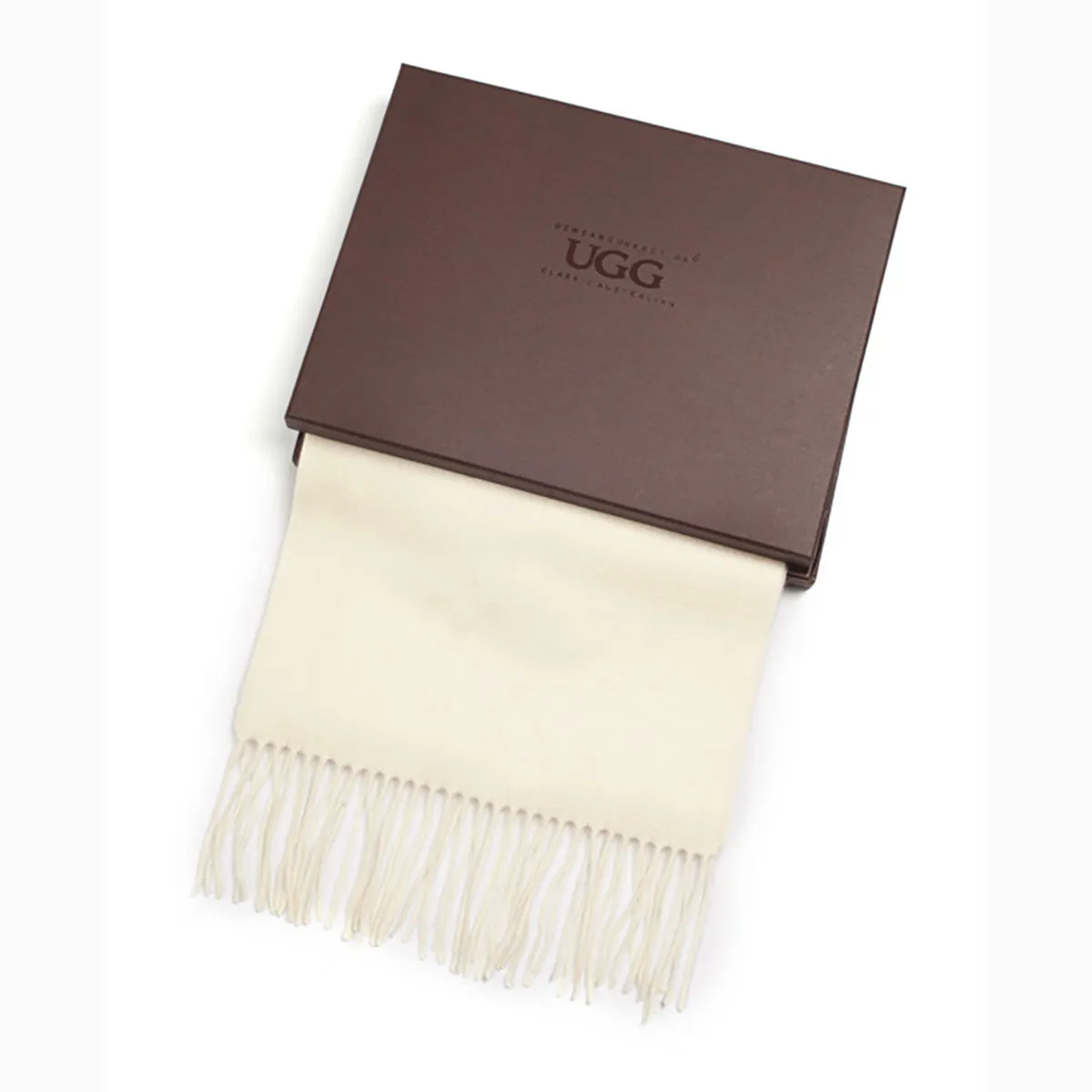 Ugg 100% Wool Scarf White