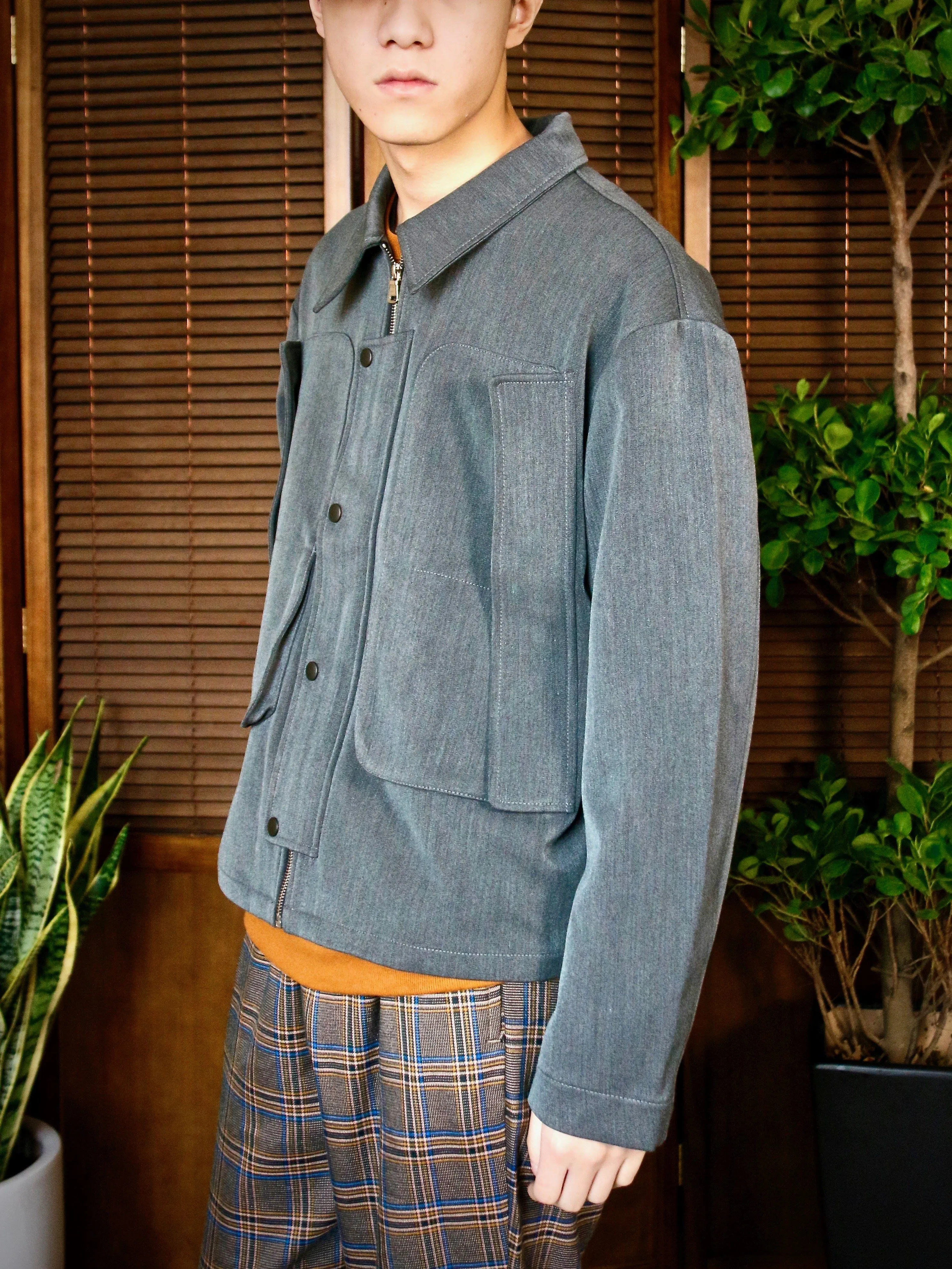 Unique Multi-Pocket Workwear Jacket