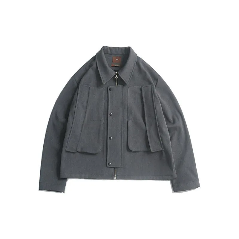 Unique Multi-Pocket Workwear Jacket