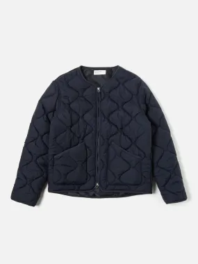 Universal Works Liner Jacket in Navy Diamond Quilt