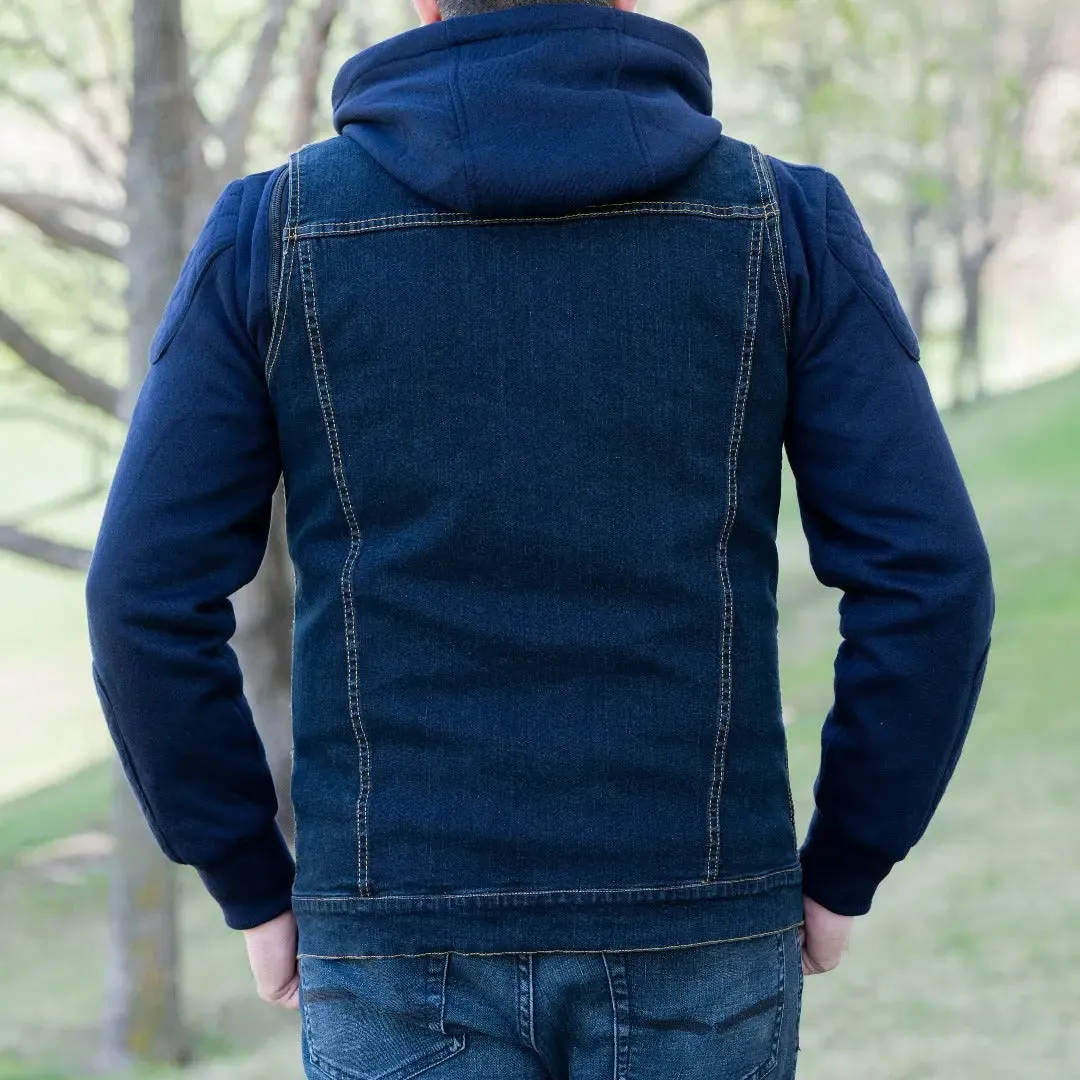 Versatile Denim Vest with Hoodie