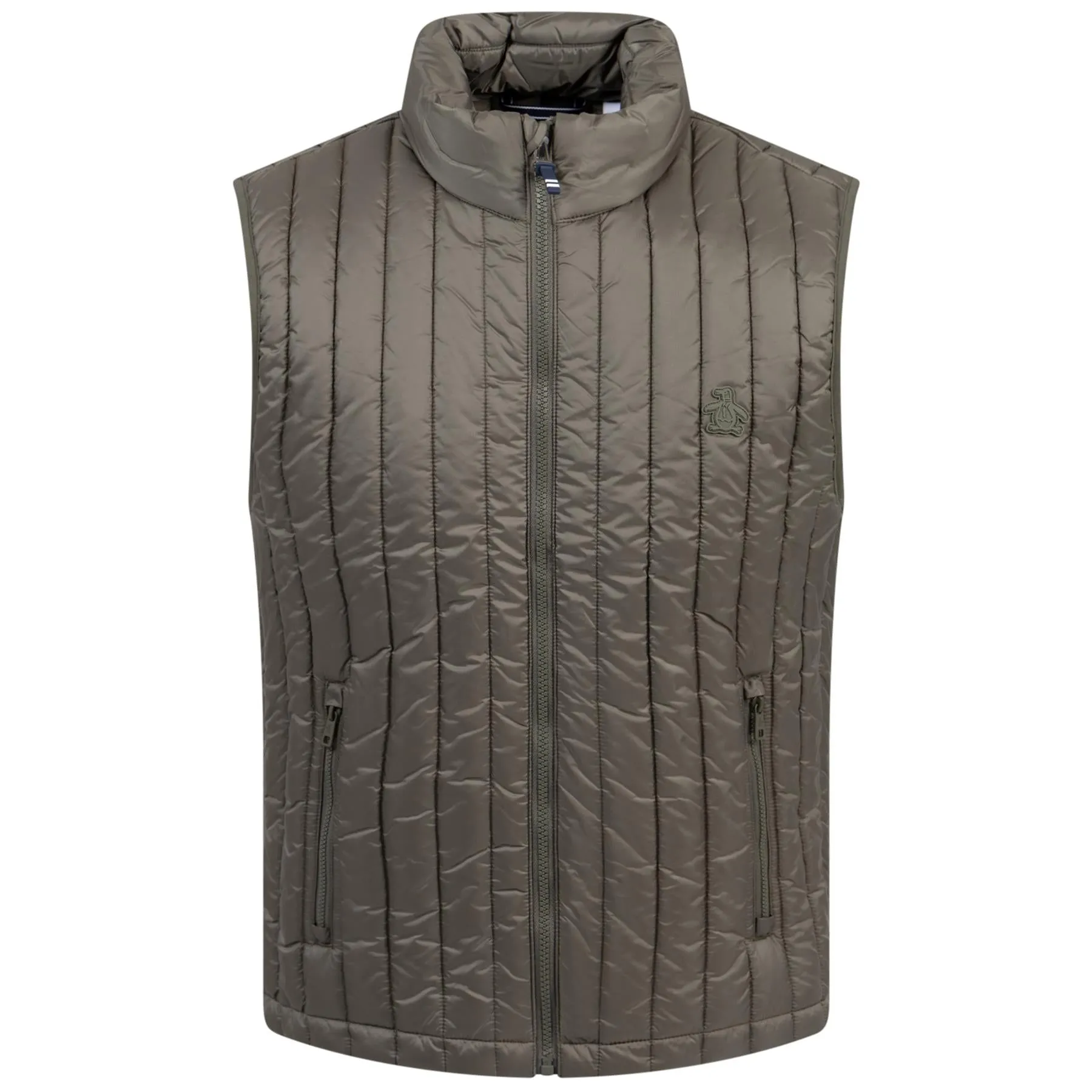 Vertical Quilted Gilet Dusty Olive - AW24