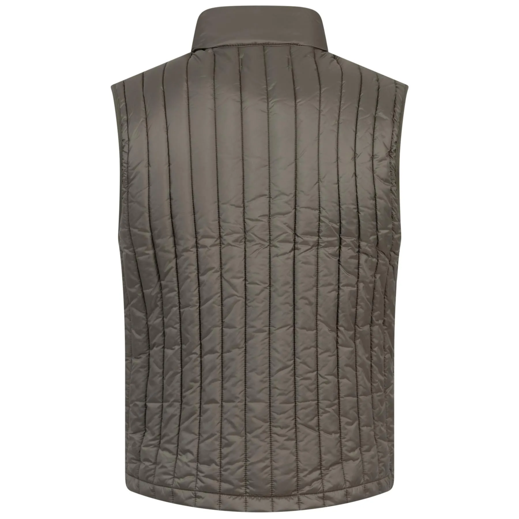 Vertical Quilted Gilet Dusty Olive - AW24