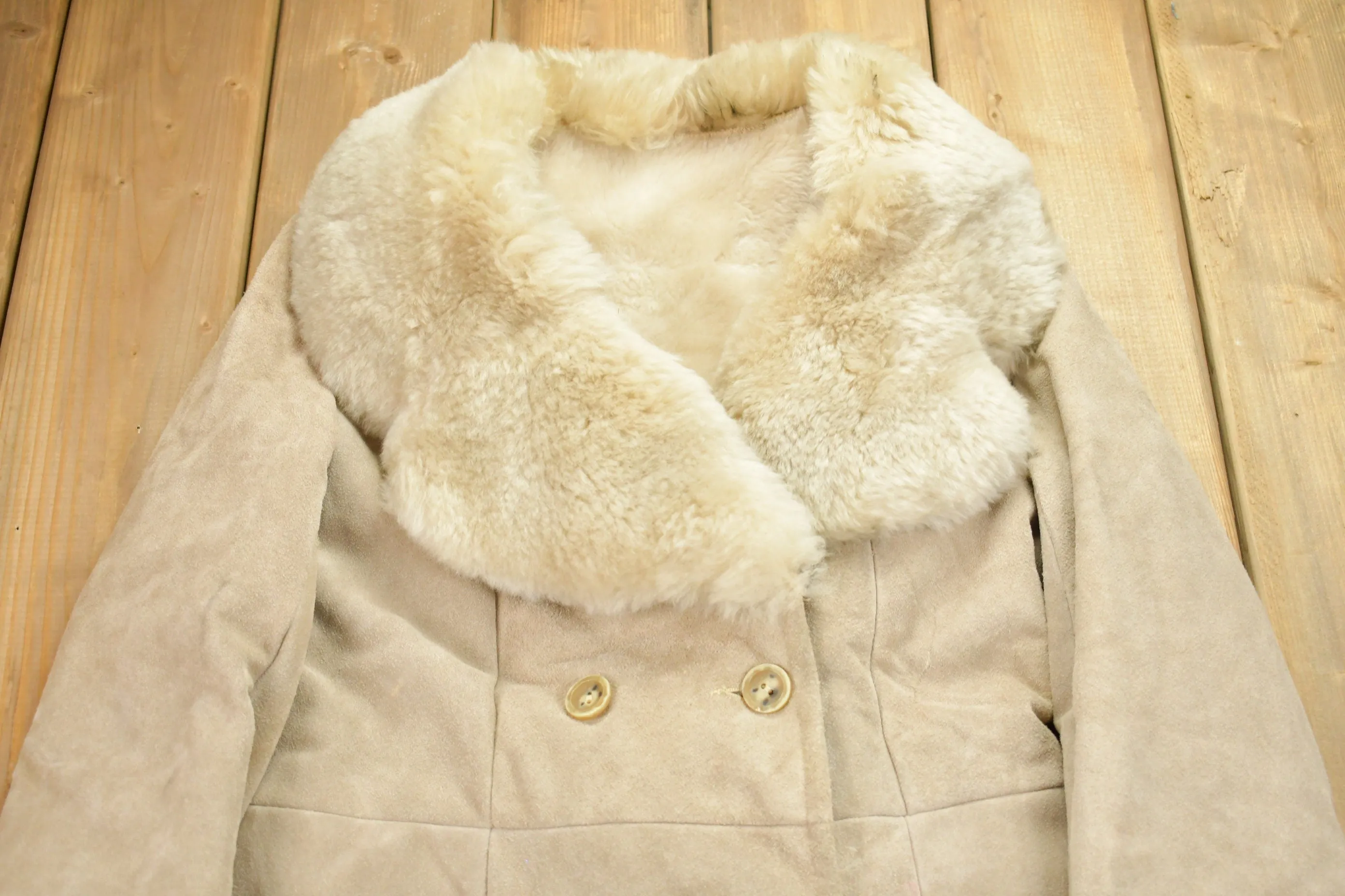 Vintage 1970s Woman's Shearling Leather Coat