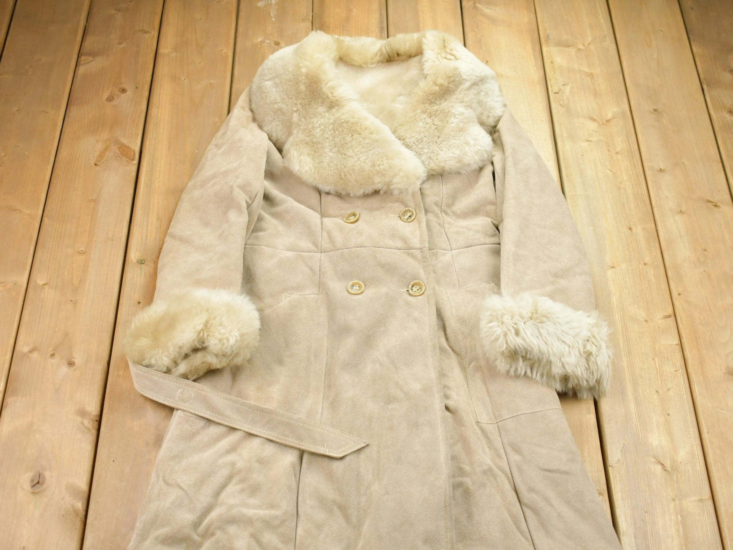 Vintage 1970s Woman's Shearling Leather Coat