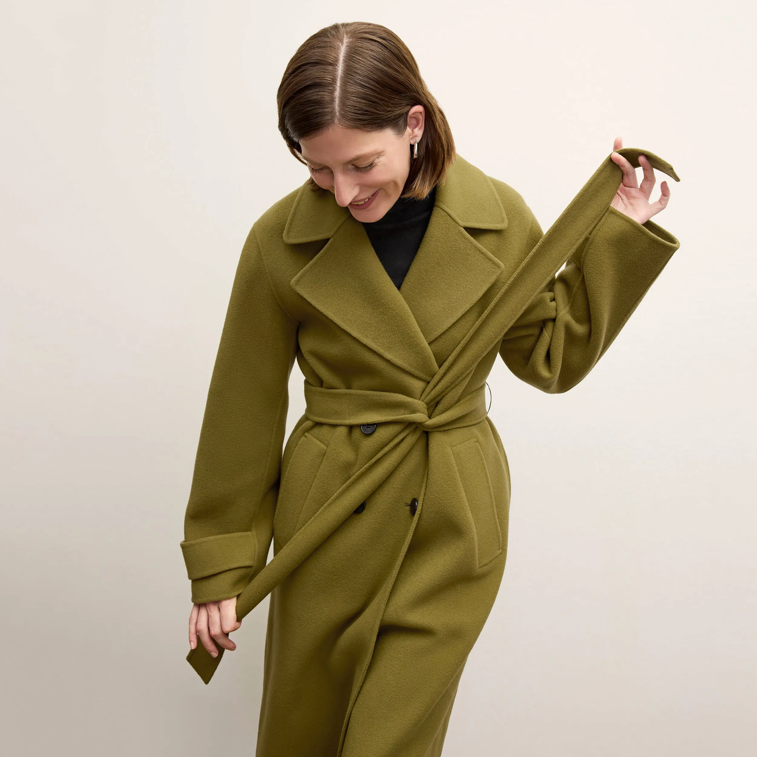 Viola Coat - Double-Face Wool :: Pistachio