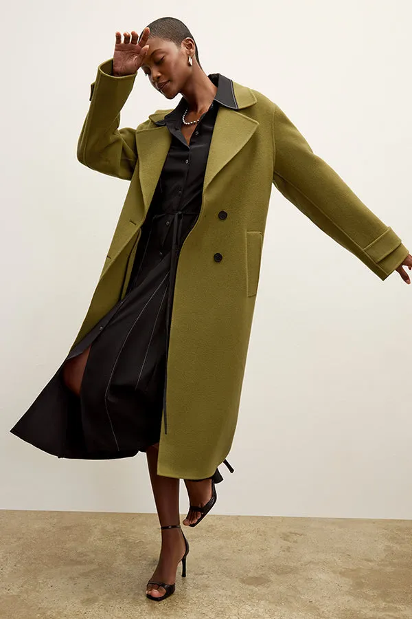 Viola Coat - Double-Face Wool :: Pistachio