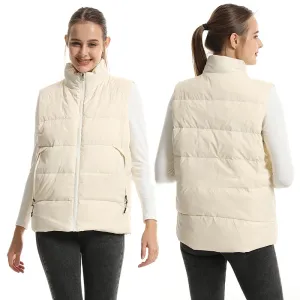 White Duck Down Heated Gilet