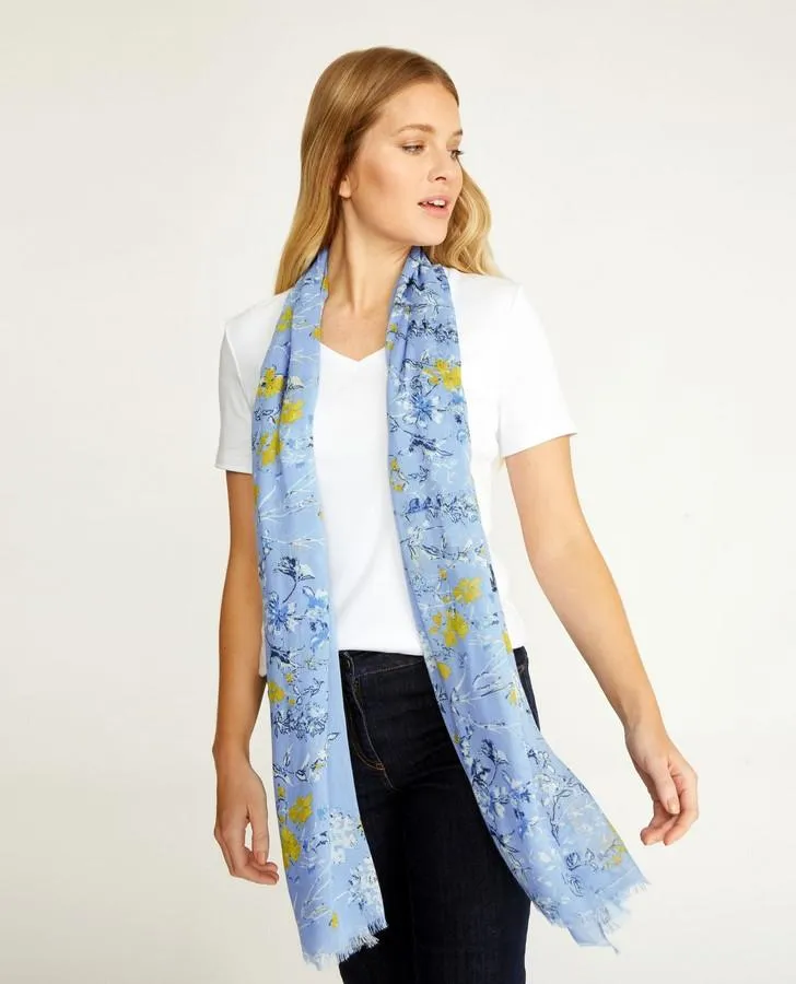 Wild Meadow Border Scarf