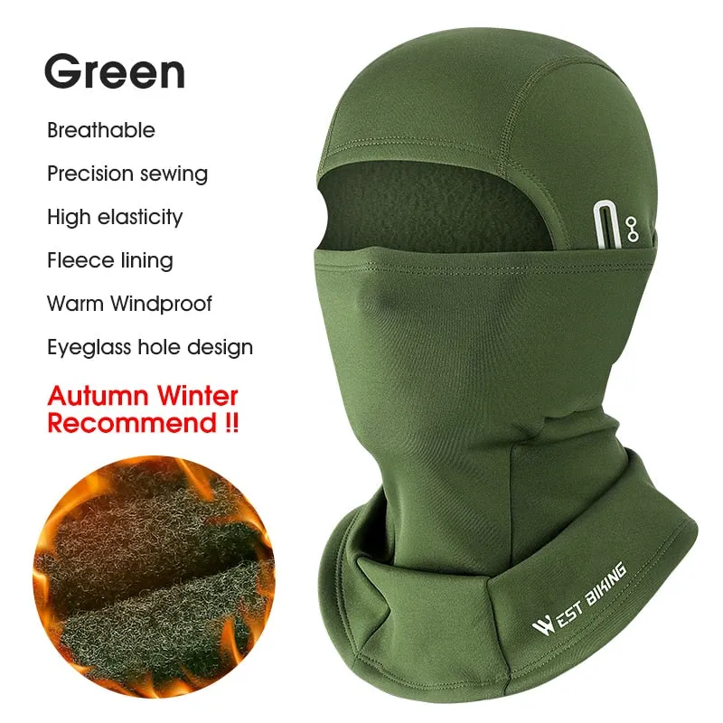 Winter Fleece Cycling Cap Hat Windproof Men Women Sport Scarf Balaclava Ski Bicycle Motorcycle Running Neck Warmer