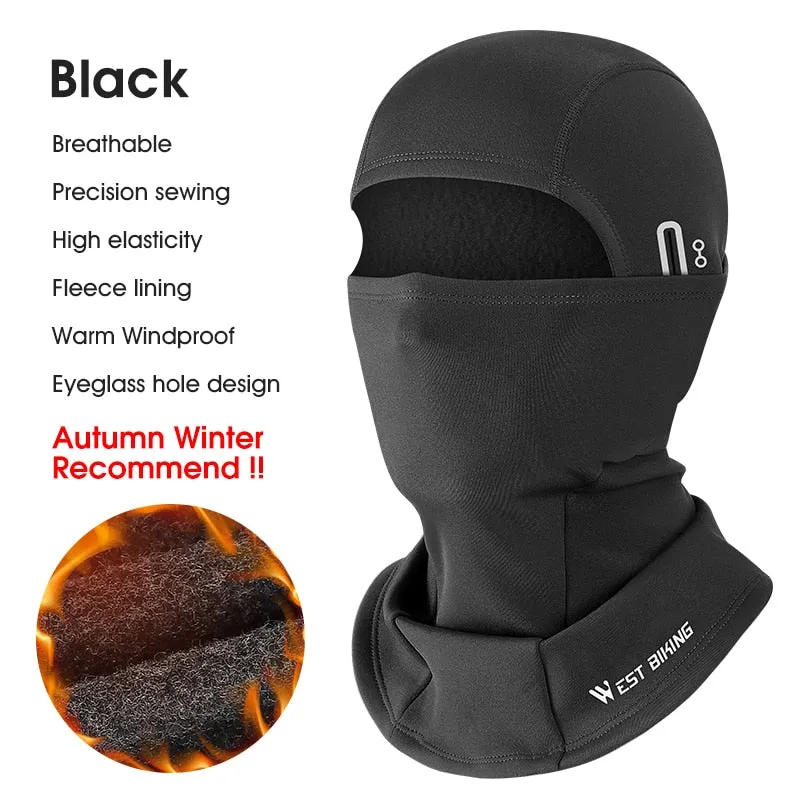 Winter Fleece Cycling Cap Hat Windproof Men Women Sport Scarf Balaclava Ski Bicycle Motorcycle Running Neck Warmer