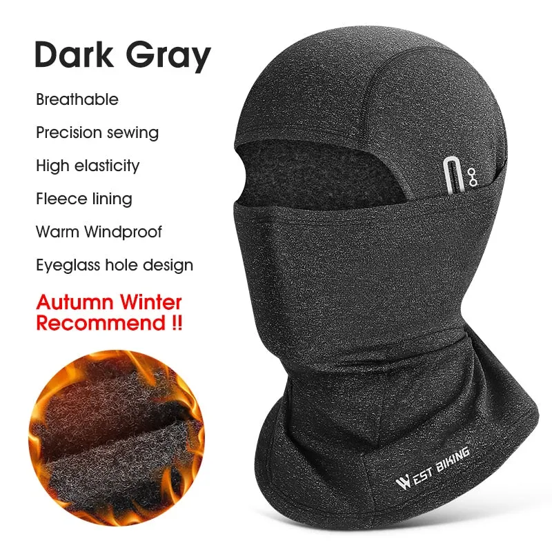 Winter Fleece Cycling Cap Hat Windproof Men Women Sport Scarf Balaclava Ski Bicycle Motorcycle Running Neck Warmer