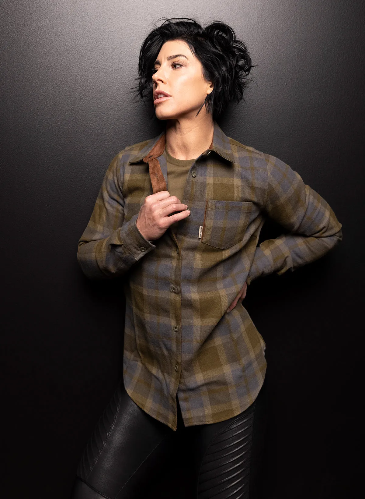 WOMEN'S FOREVER FLANNEL - OLIVE