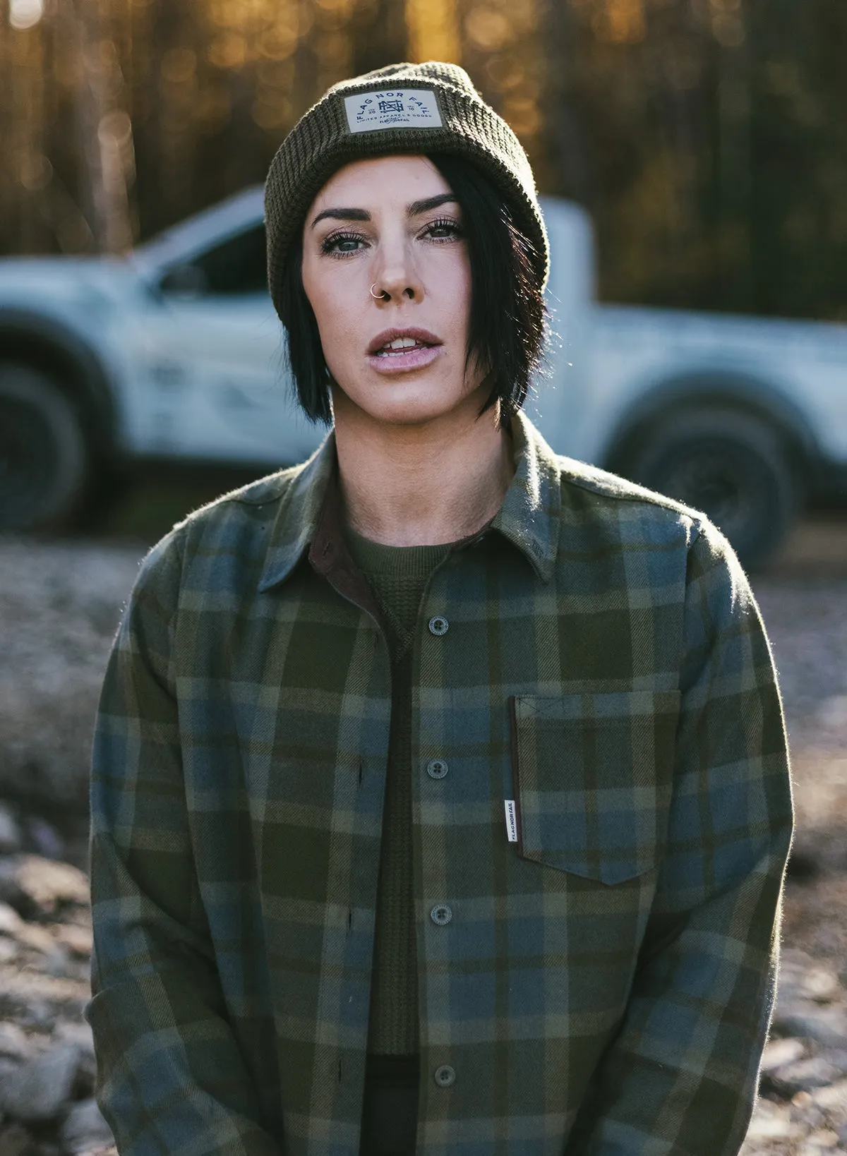 WOMEN'S FOREVER FLANNEL - OLIVE