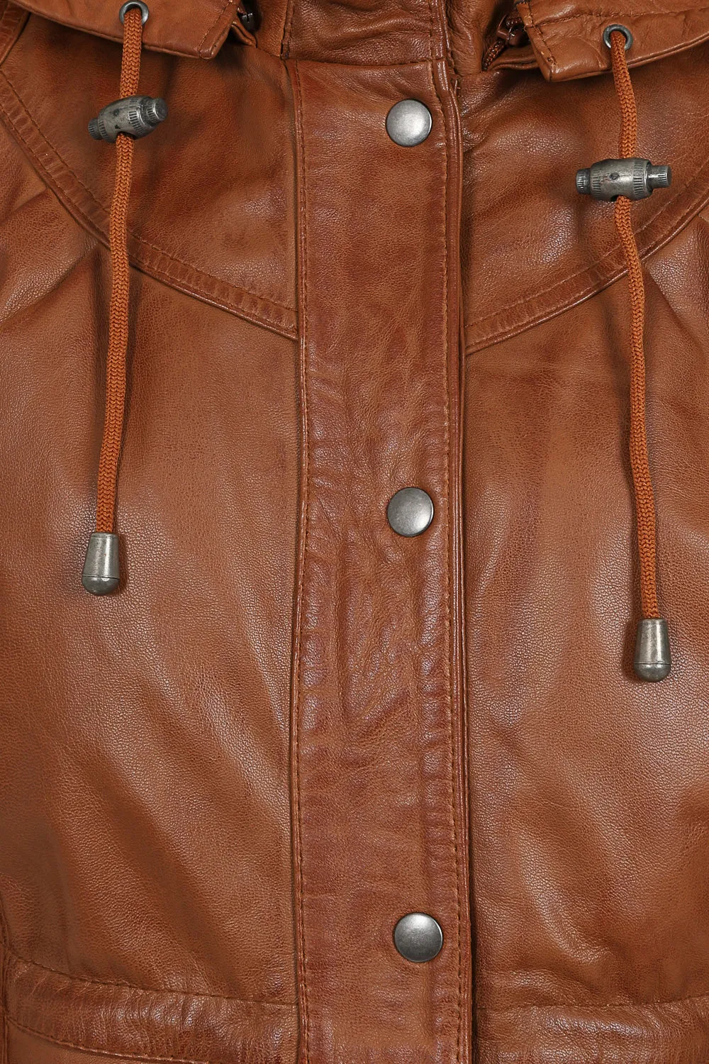 Women's ¾ Length Tan Leather Duffle Coat - 'BECKY'