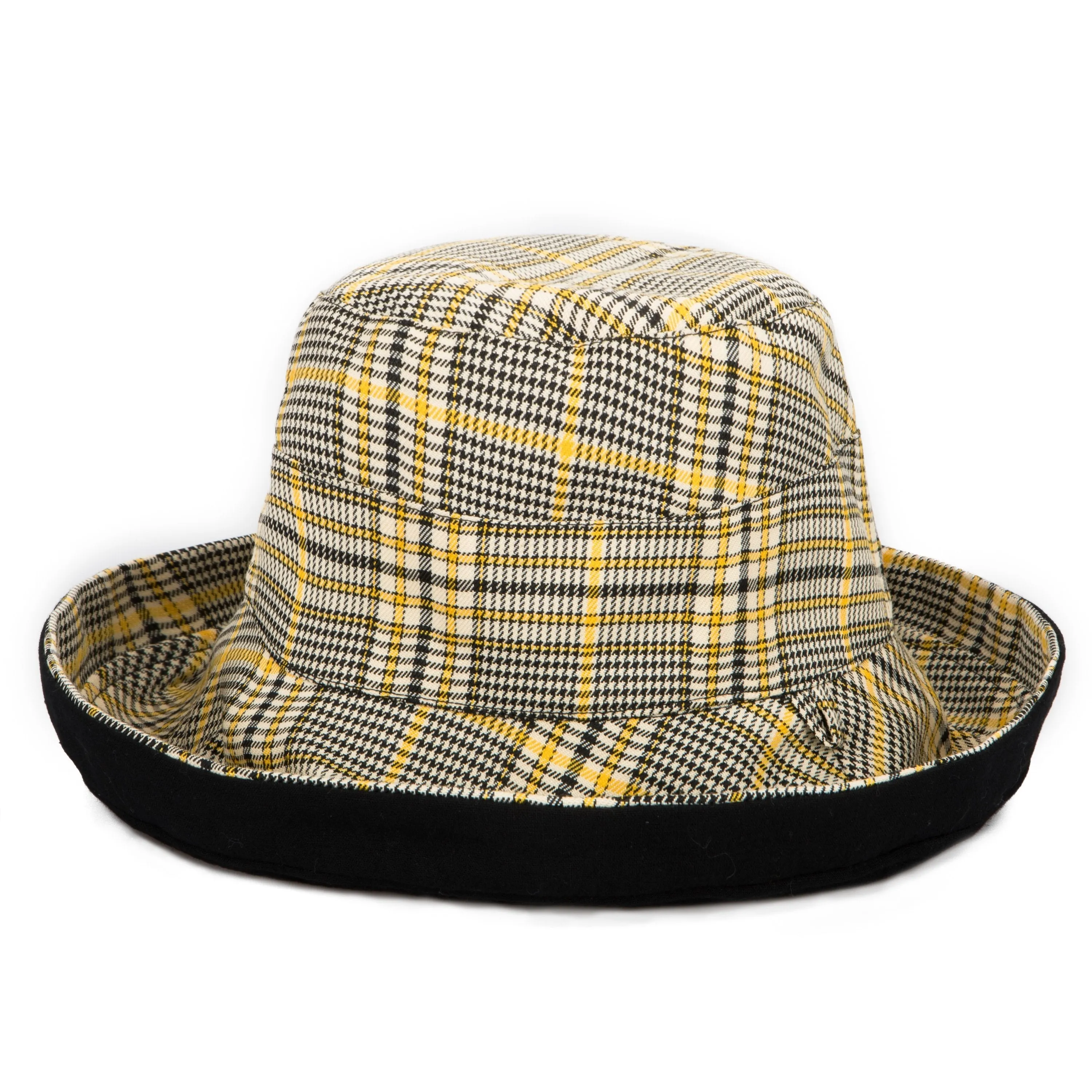 Women's Reversible Cut & Sew Plaid Kettle Brim Hat