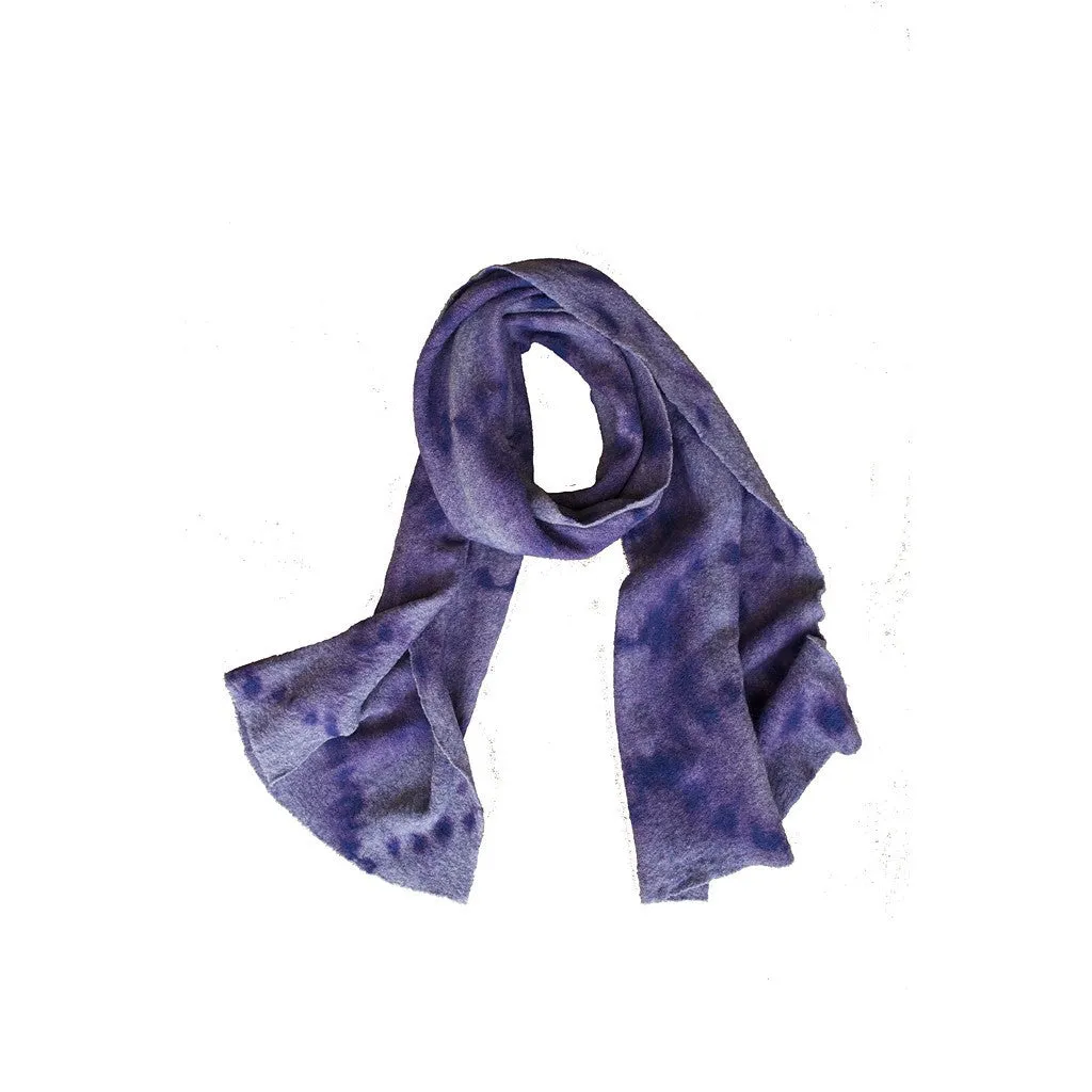 Wool Python Wrap Scarf in Indigo