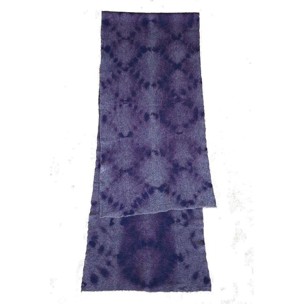 Wool Python Wrap Scarf in Indigo