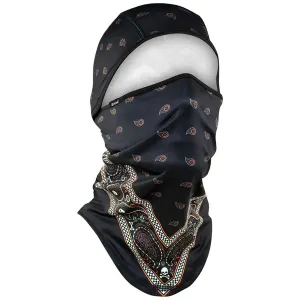 ZANheadgear Convertible Balaclava SportFlex Series Black & Orange Classic Bandana