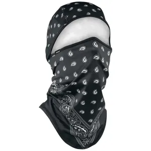 ZANheadgear Convertible Balaclava SportFlex Series Black Paisley