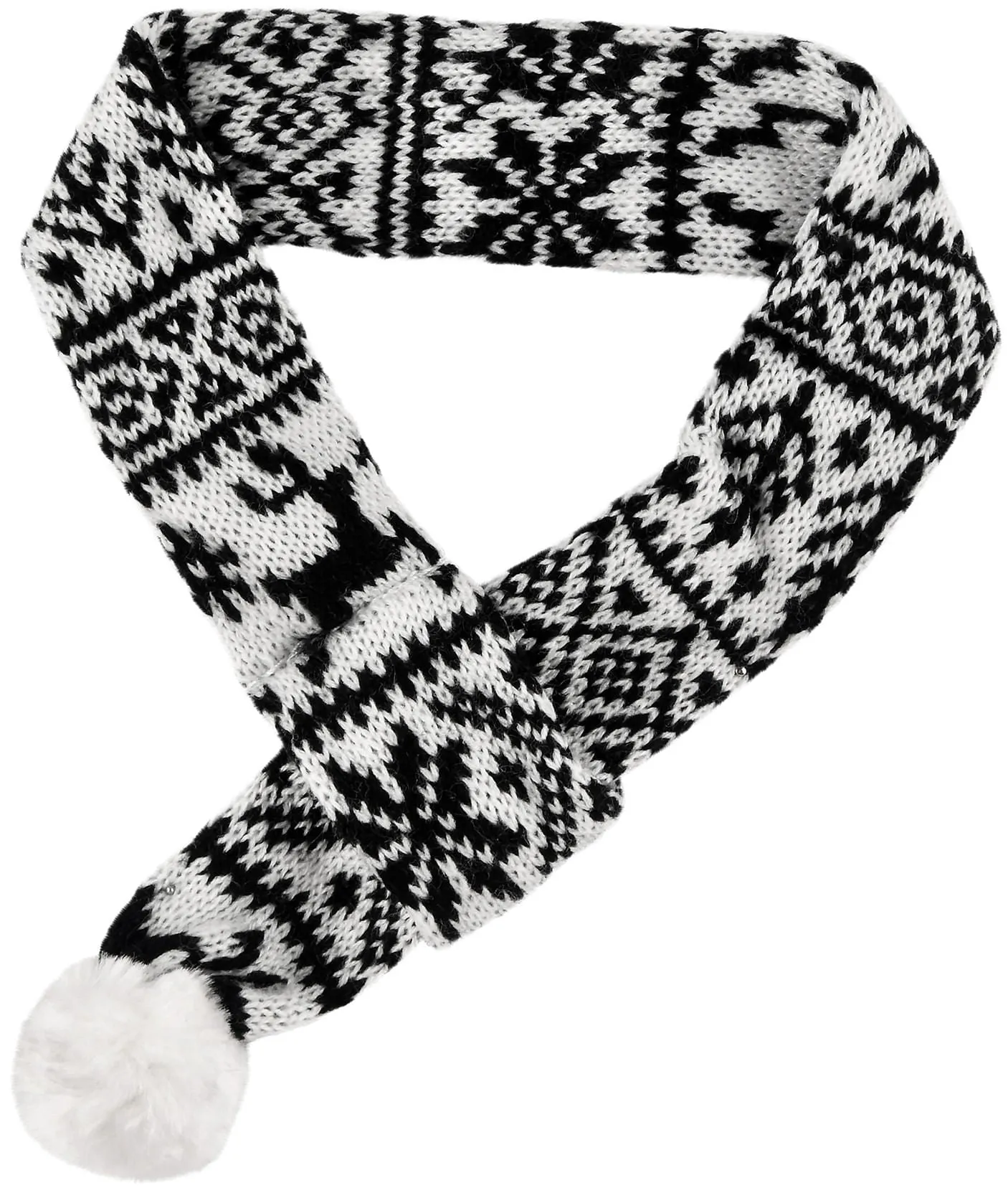 Zippy Paws Reindeer Scarf, Black/White